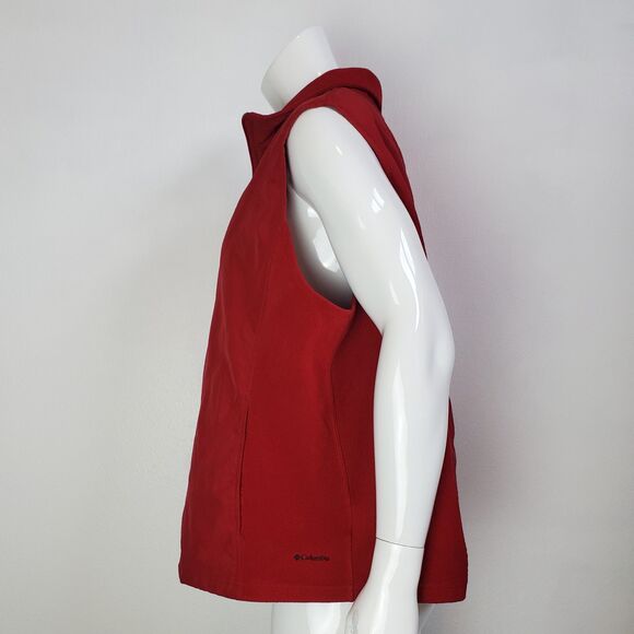 Columbia Plus Size Red Quilted Fleece Vest - Picture 3 of 9